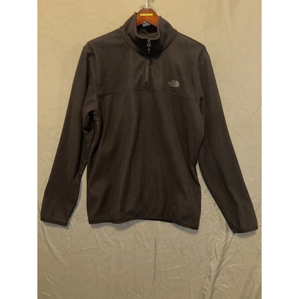 The North‎ Face Mens Fleece 1/4 quarter Zip Pullover Sweater Black Size Large
